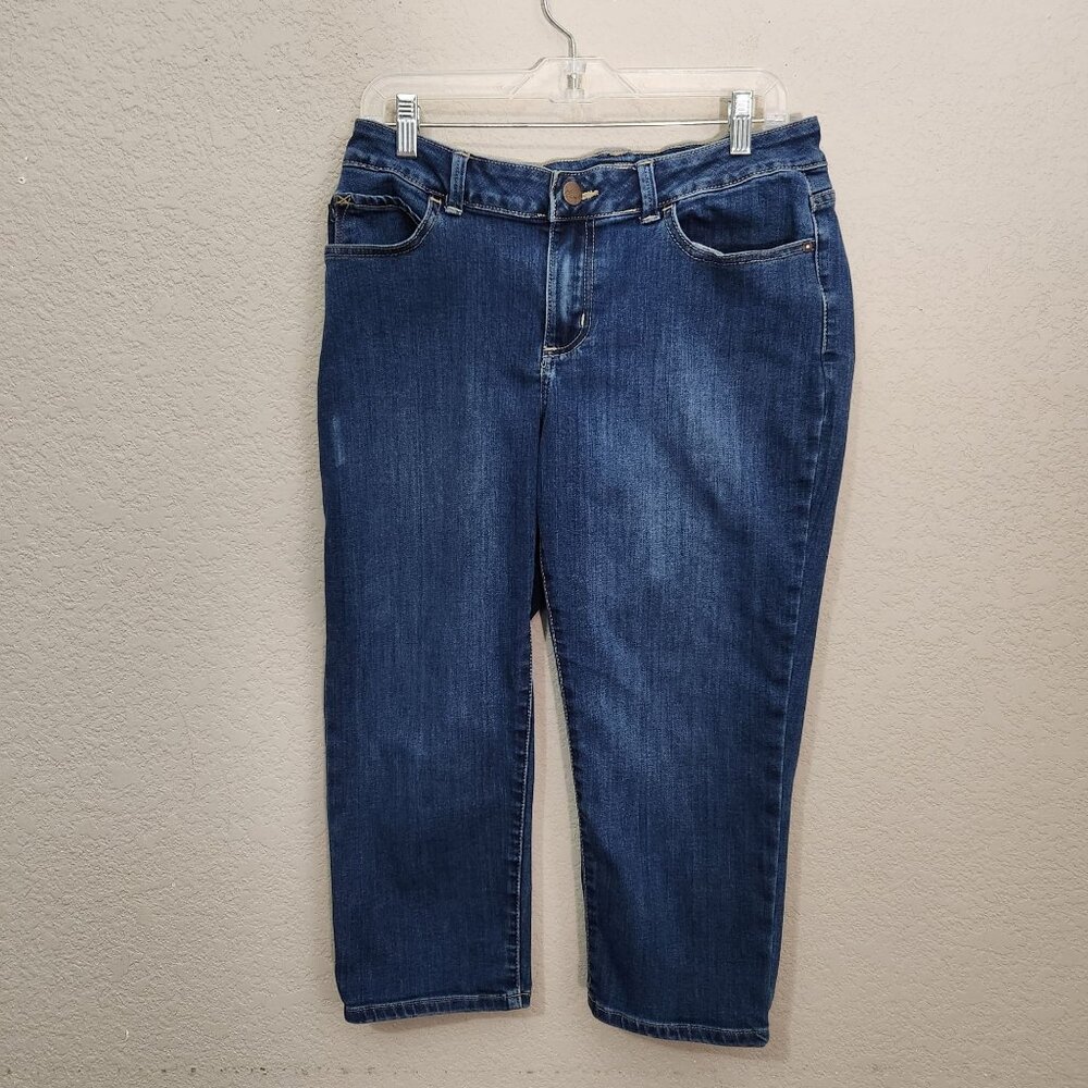 Lee Modern Series Curvy Fit Petite Womens Blue Denim Jeans Size 12P